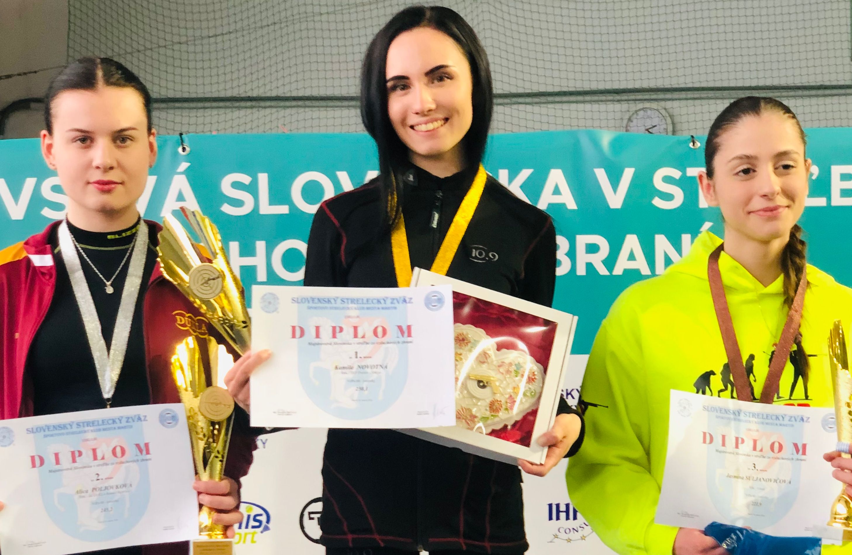 Majstrovstvá Slovenska v streľbe zo vzduchových zbraní s úspešnými výsledkami športovkýň NŠC